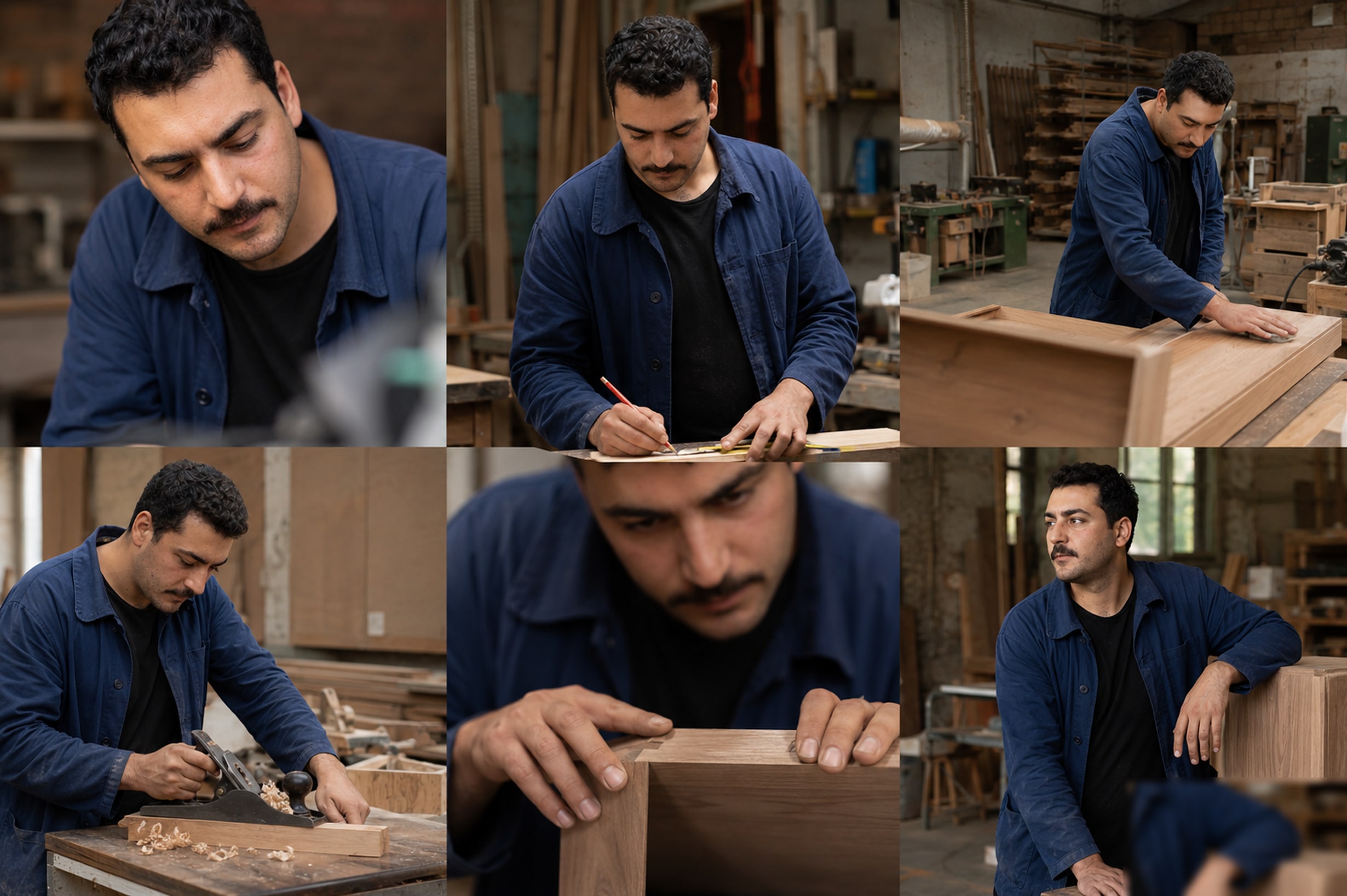 Victor Ghostin à l'atelier, Bruxelles