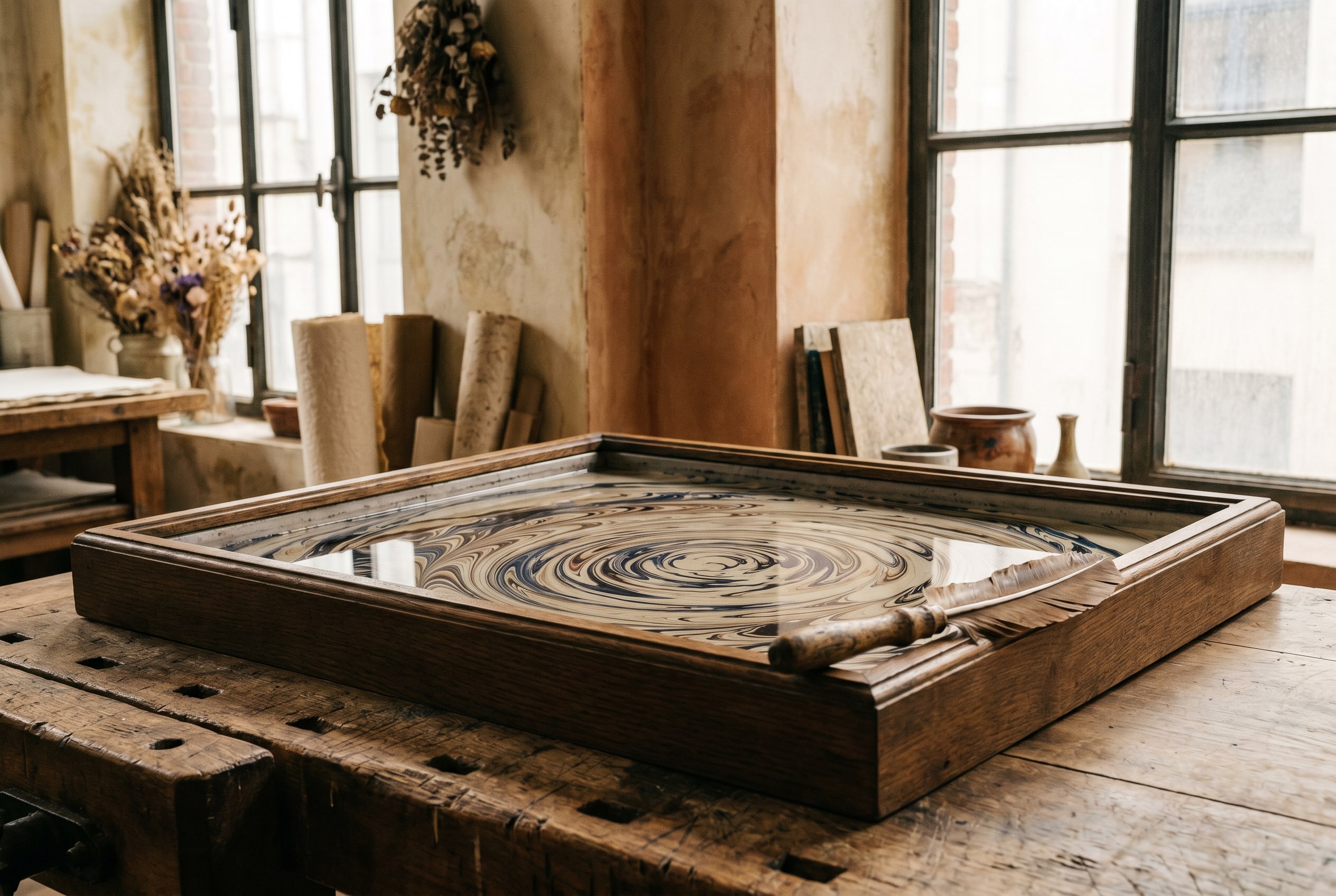 Bain Suminagashi — atelier Victor Ghostin, Bruxelles